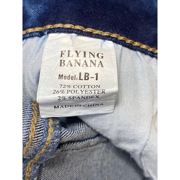 Flying Banana Blue High Waisted Bell Bottom Flared Bootcut Denim Jeans Size 8 - Picture 5 of 5